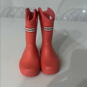 Hunter Toddler Orange/ Red Rain Boots